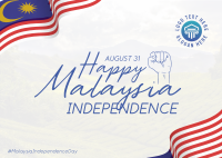 Malaysia National Day Celebrate Postcard Design
