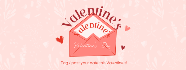 Valentine's Envelope Facebook Cover Design