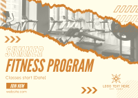 Ripped Off Summer Fitness Postcard Design