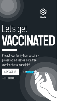 Let's Get Vaccinated Facebook Story Design