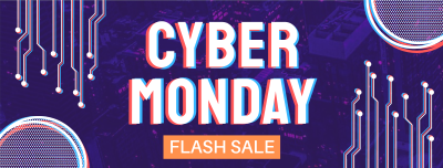 Cyber Monday Flash Sale Facebook cover Image Preview