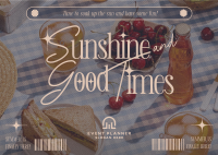 Retro Summer Sunshine Postcard Image Preview
