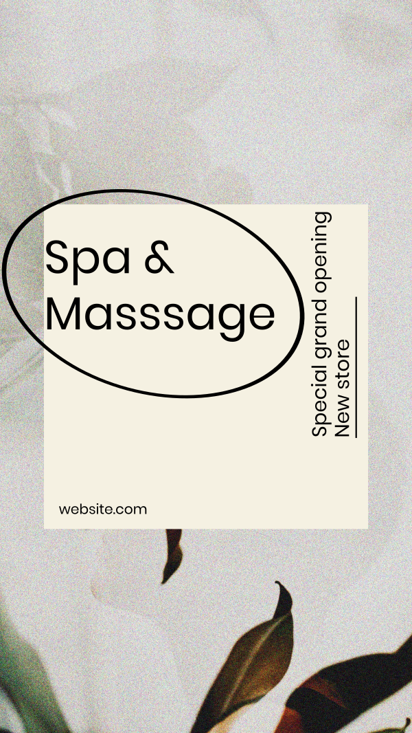 Spa & Massage Opening Instagram Story Design Image Preview