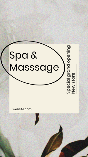 Spa & Massage Opening Instagram story
