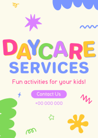 Scribble Shapes Daycare Flyer Image Preview