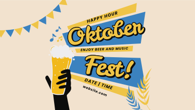 Oktoberfest Beer Promo Facebook event cover Image Preview
