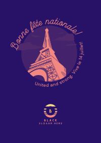Eiffel Tower Pop Poster Design
