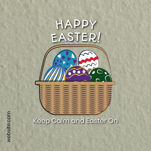 Easter Eggs Basket Instagram Post Design Image Preview