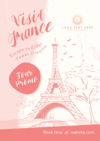 Eiffel Tower Dreams Poster Design