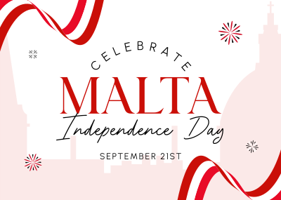 Celebrate Malta Freedom Postcard Image Preview