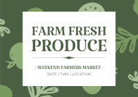 Farm Fresh Produce Postcard Design