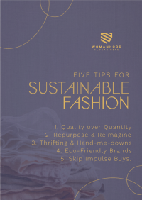 Chic Sustainable Fashion Tips Poster Design