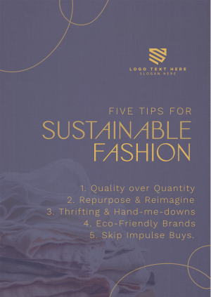 Chic Sustainable Fashion Tips Poster Image Preview