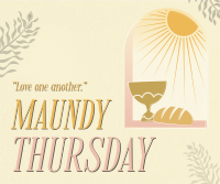 Holy Thursday Bread & Wine Facebook Post Design