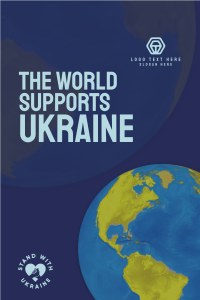 The World Supports Ukraine Pinterest Pin Design
