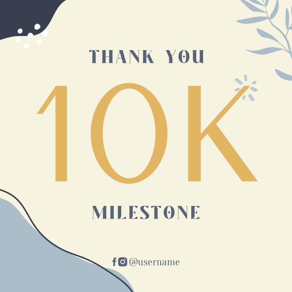 Organic Leaf Milestone Instagram Post Design Image Preview