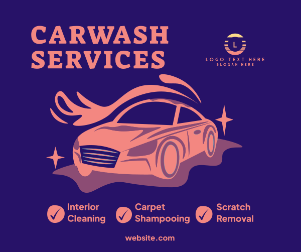 Carwash Services List Facebook Post Design Image Preview