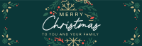 Christmas Ornament Greeting Twitter Header Image Preview