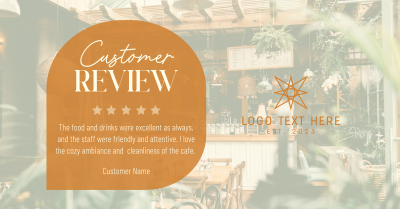 Simple Cafe Testimonial Facebook ad Image Preview