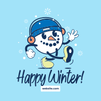 Snowman Mascot Instagram post Image Preview