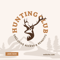 Hunting Club Deer Instagram Post Design