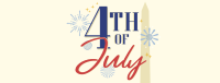 4th of July Text Facebook cover Image Preview