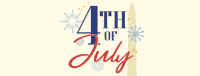 4th of July Text Facebook Cover Image Preview
