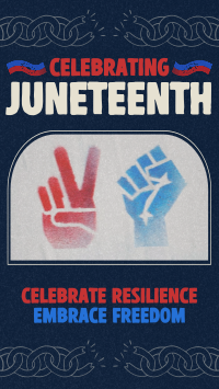 Rustic Juneteenth Greeting Instagram Reel Design