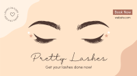Pretty Lashes Facebook Event Cover Design