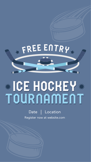 Ice Hockey Tournament Instagram story Image Preview
