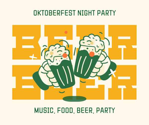 Oktoberfest Night Party Facebook Post Design Image Preview