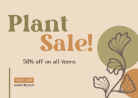 Artistic Plant Sale Postcard Image Preview