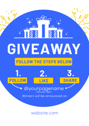 Simple Giveaway Poster Image Preview