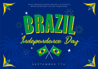 Festive Brazil Independence Postcard Image Preview