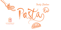 Italian Pasta Script Text Twitter post Image Preview