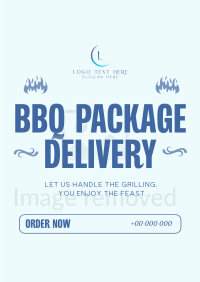 Barbecue Package Delivery Poster Design