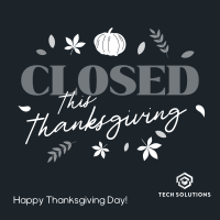 Closed for Thanksgiving Instagram post Image Preview