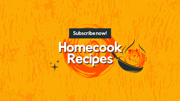 Homecook Recipes YouTube Banner Design