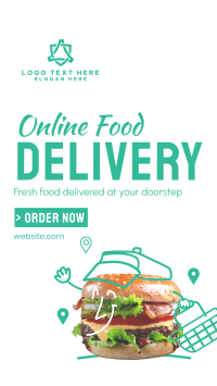 Fresh Burger Delivery Facebook Story Design