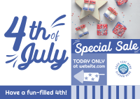 Fourth of July Sale Postcard Design