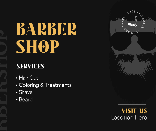 Bearded Services Facebook Post Design Image Preview
