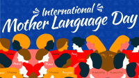 Abstract International Mother Language Day Facebook Event Cover Design