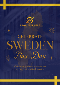 Commemorative Sweden Flag Day Flyer Design