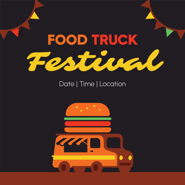 Festive Food Truck Instagram Post Design Image Preview