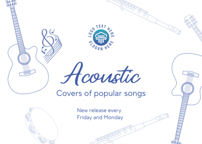 Acoustic Music Covers Postcard Image Preview