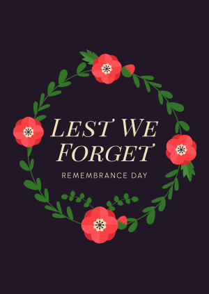 Geometric Poppy Remembrance Day Poster Image Preview