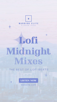 Lofi Midnight Music Facebook story Image Preview
