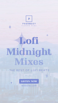 Lofi Midnight Music Facebook story Image Preview