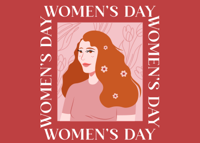 Women's Day Portrait Postcard Image Preview