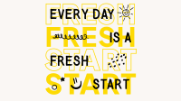 Fresh Start Quote Facebook Event Cover Design